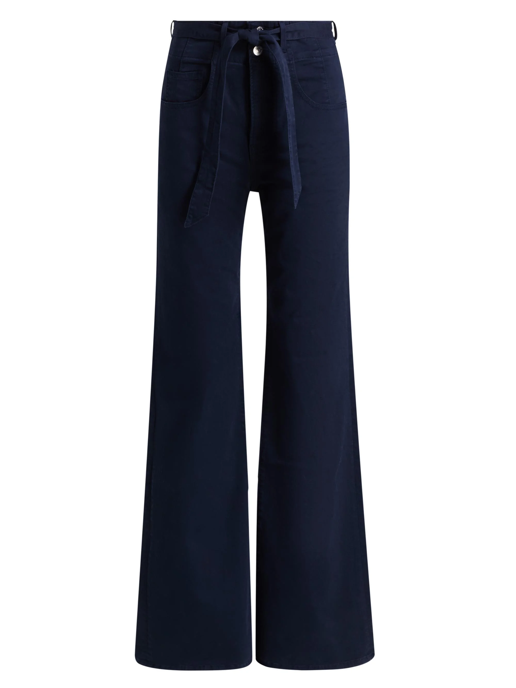 Women's Rosanna Corset Wide-Leg Pants - Navy - 1