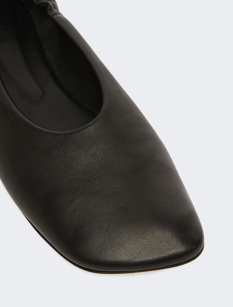Nappa leather ballerinas with ankle band - black 4