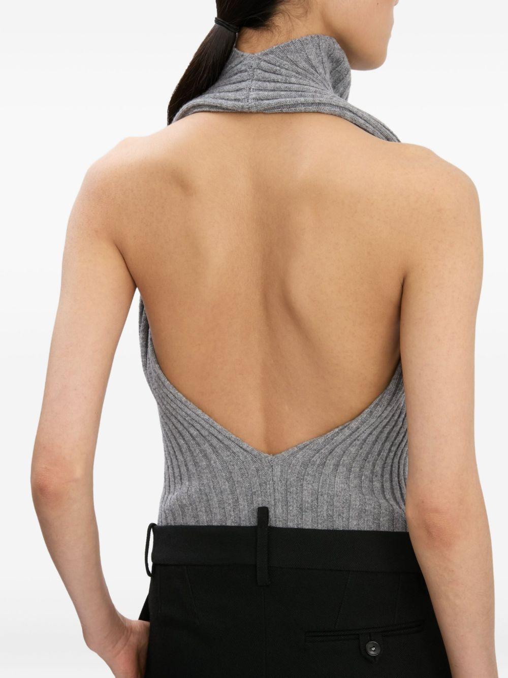 ribbed halter neck top - 5
