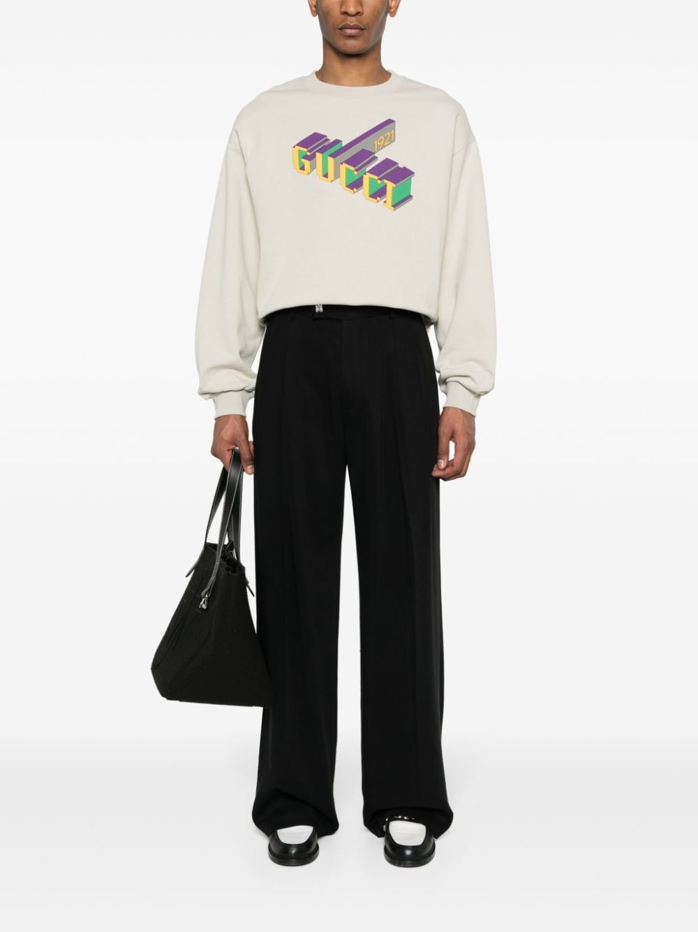 logo-print cotton sweatshirt - 2