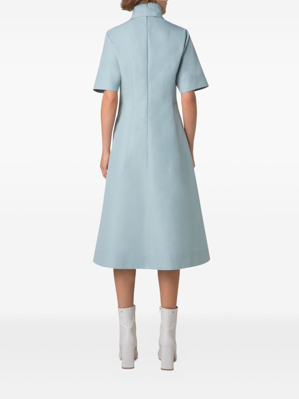 poplin cotton midi dress - 4