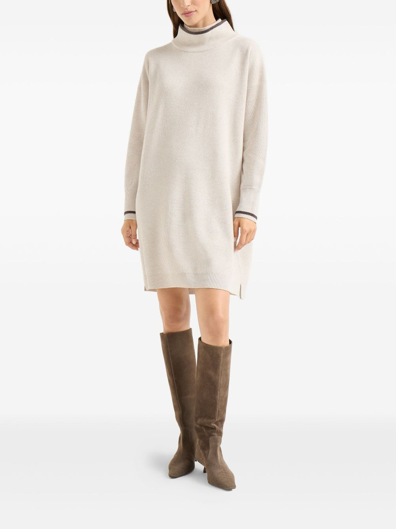 Brunello Cucinelli ribbed high-neck dress outlook