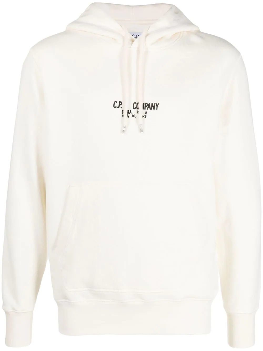 embroidered-logo drawstring hoodie - 1