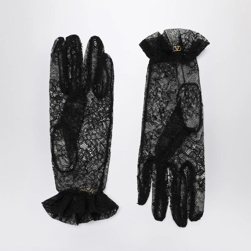 Valentino Garavani Lace Vlogo Signature Gloves - 1