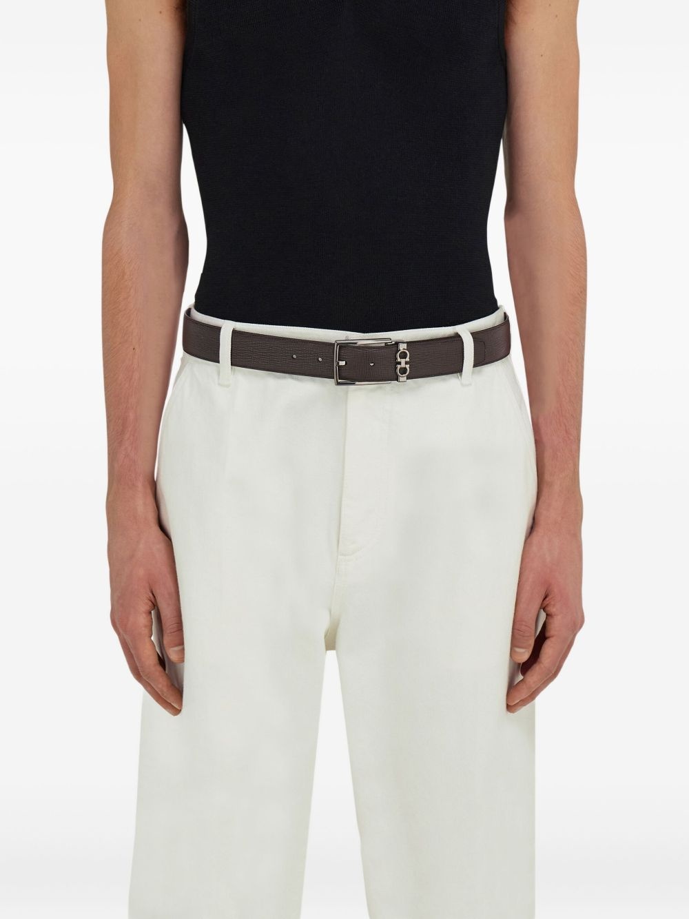 Gancini-plaque belt - 4