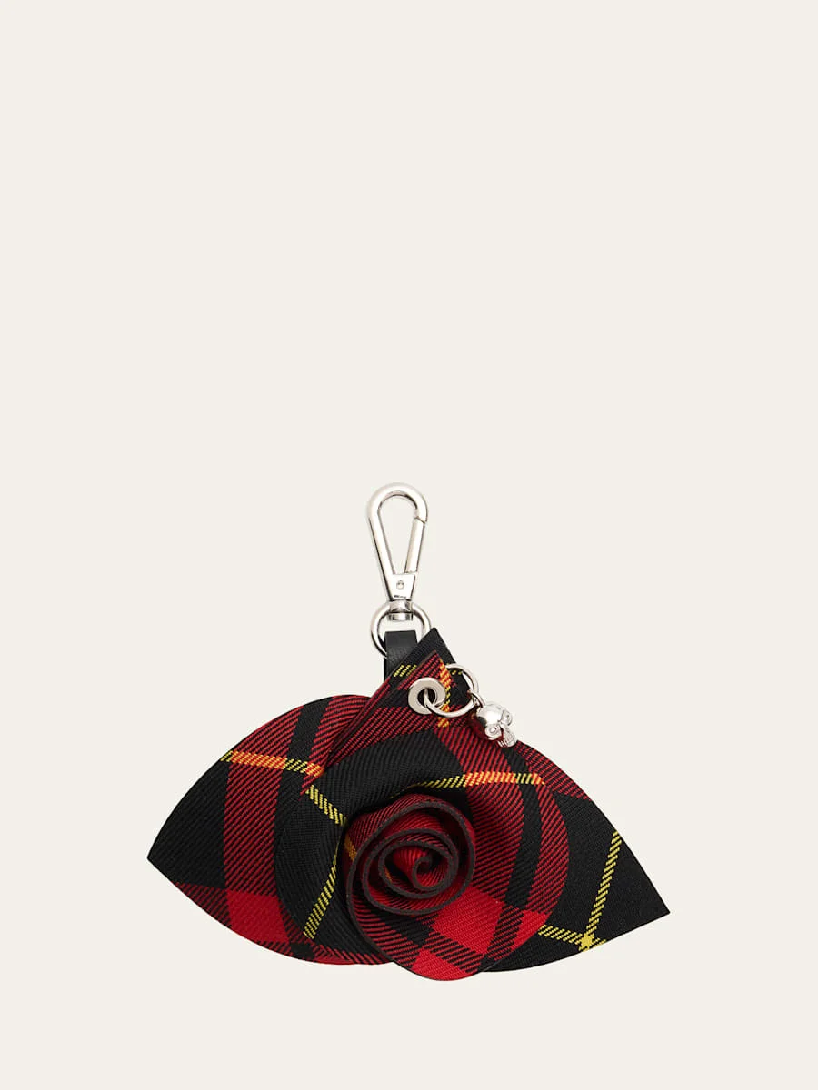 Rose Tartan Bag Charm - 1