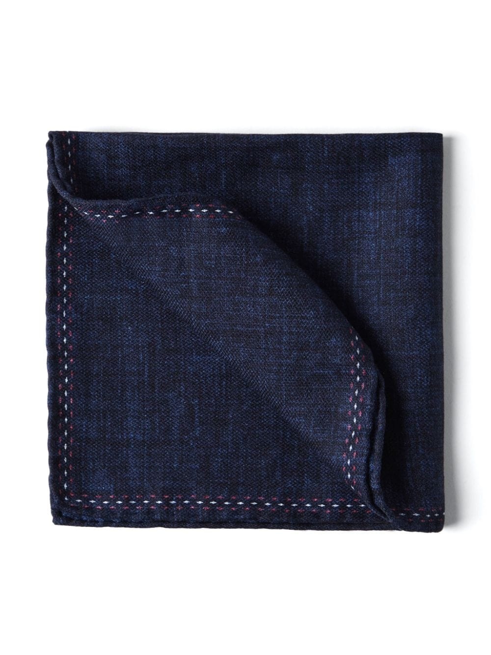 logo-print silk pocket square - 2