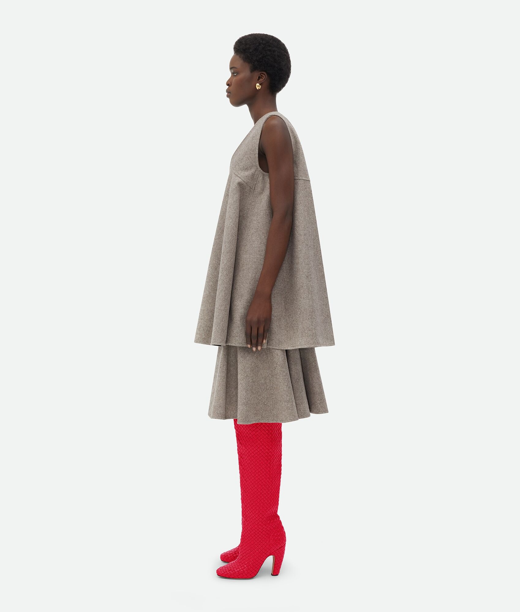 Wool Flannel A-Line Dress - 2