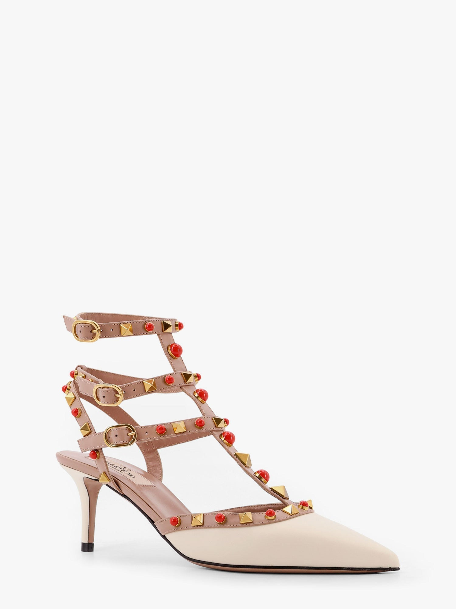 Valentino Garavani Rockstud Leather Slingback With Cabochon Stones - 2