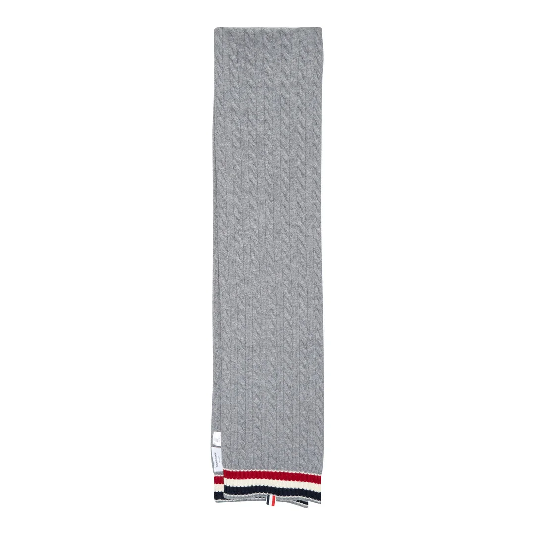 Cable and Rib Merino Scarf - 1