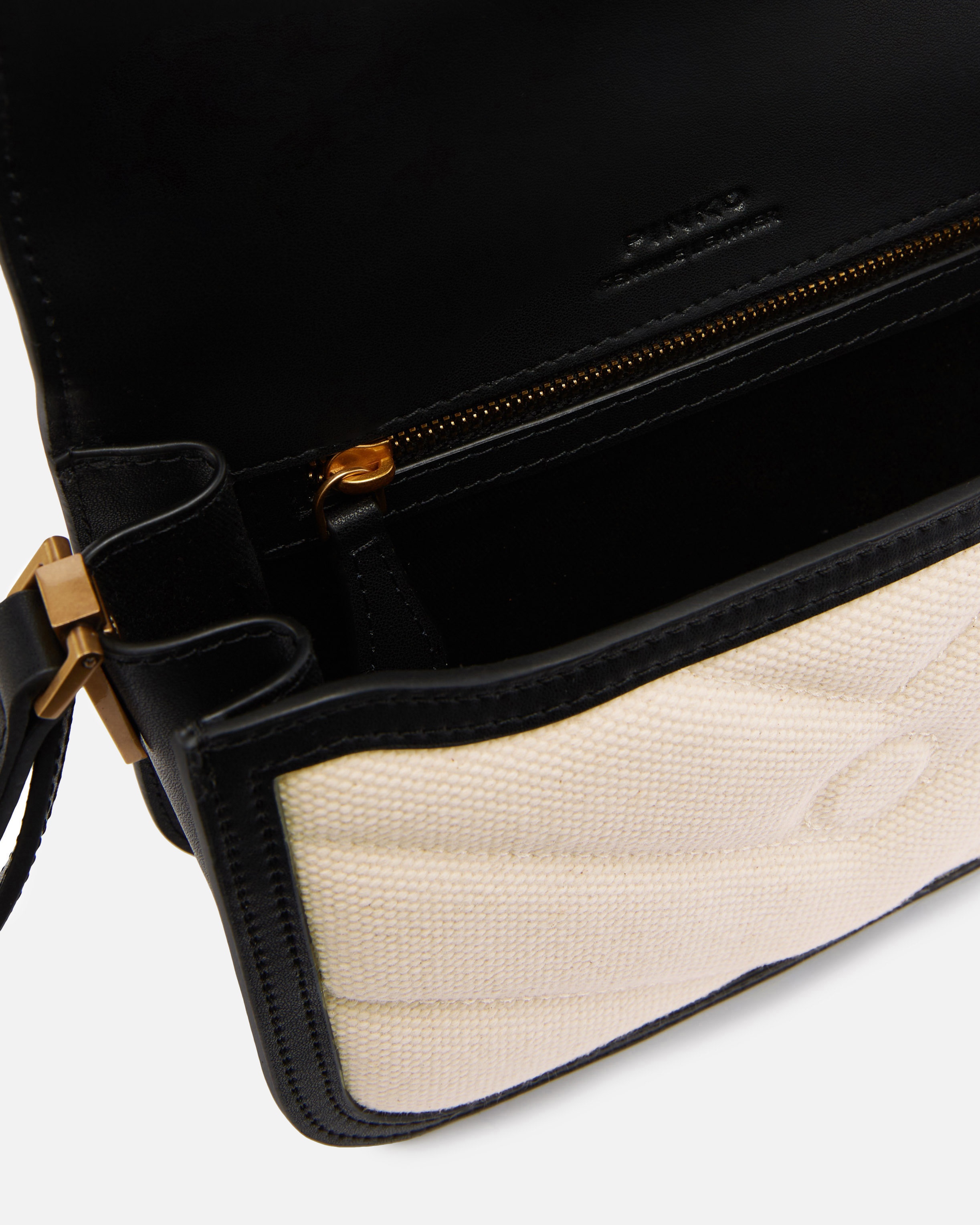LOVE BAG SQUARE HANDBAG IN CANVAS AND LEATHER - 4