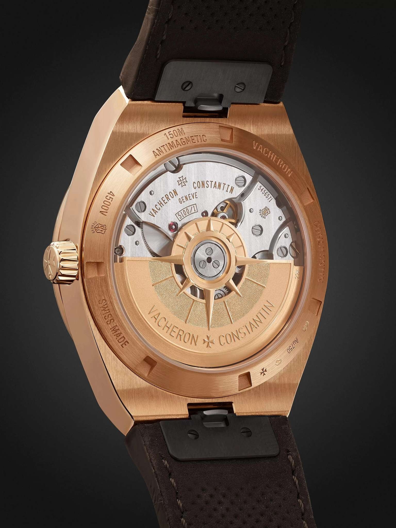 Overseas Automatic 41mm 18-Karat Pink Gold and Leather Watch, Ref. No. 4500V/000R-B127 - 5