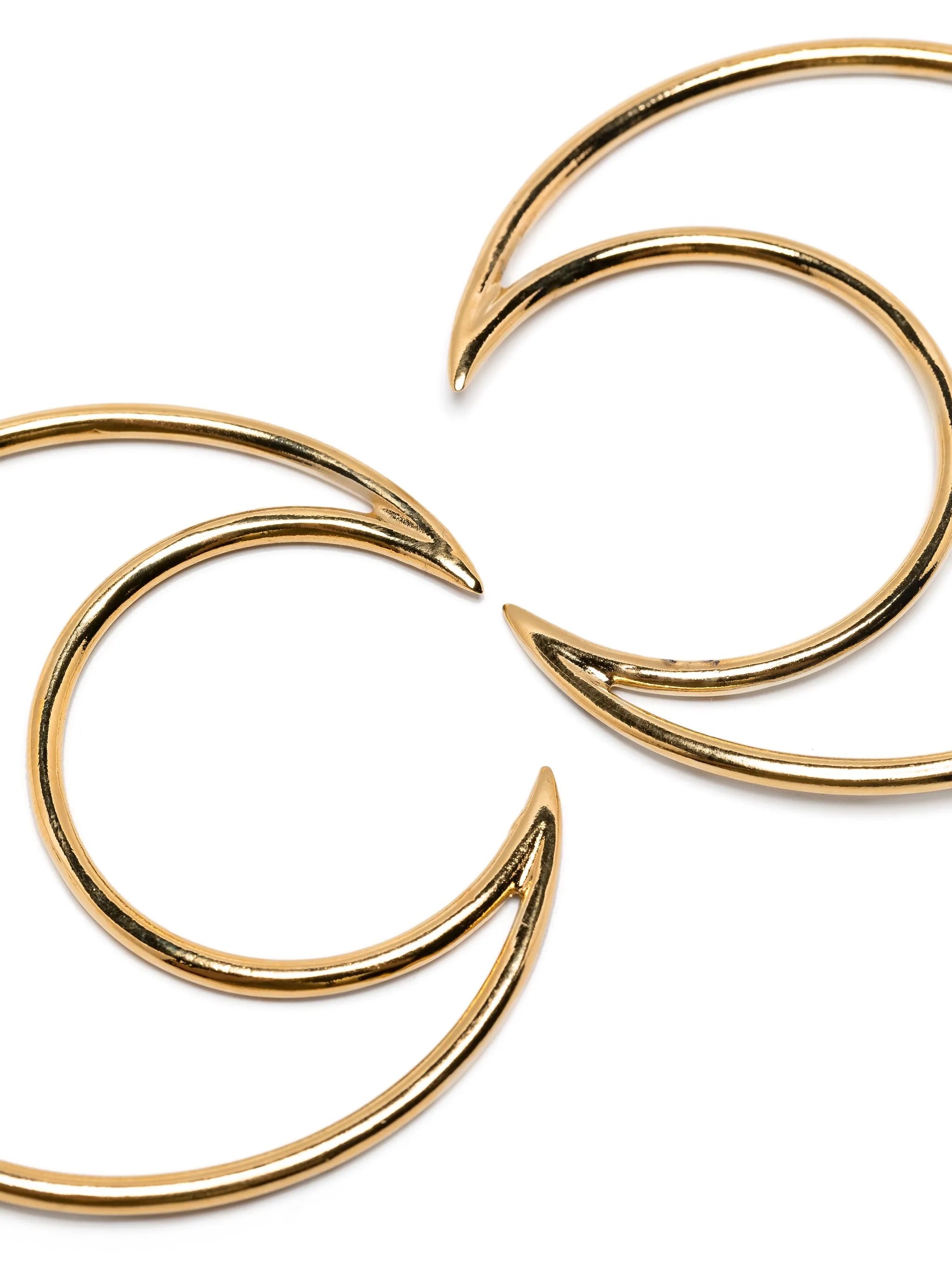 Moon Hoop Earrings - 2