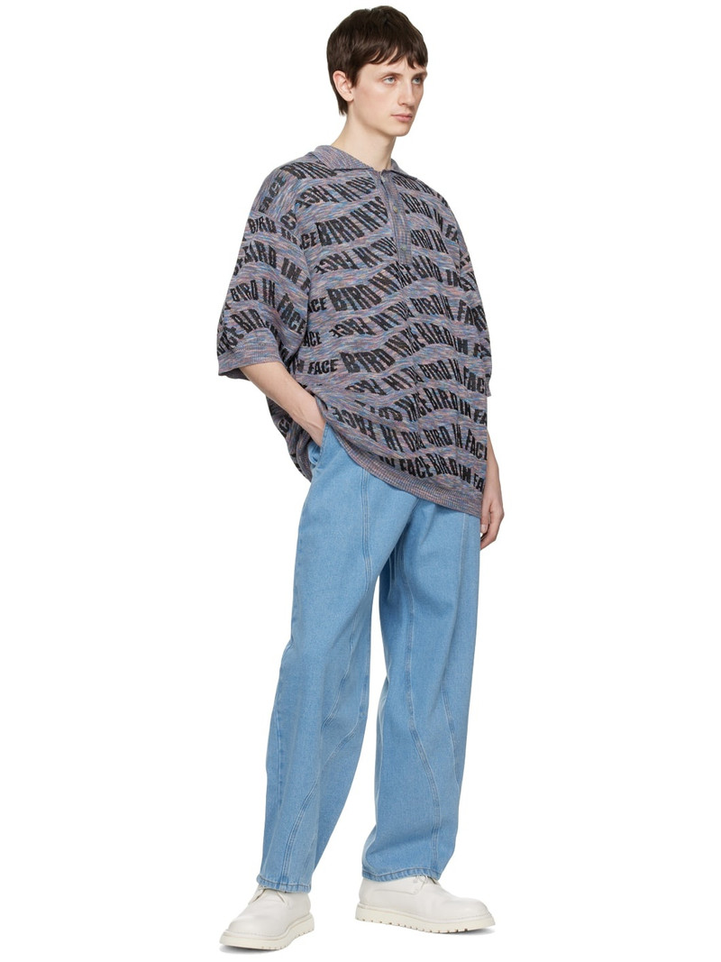 HENRIK VIBSKOV Purple 'Bird In Face' Polo outlook