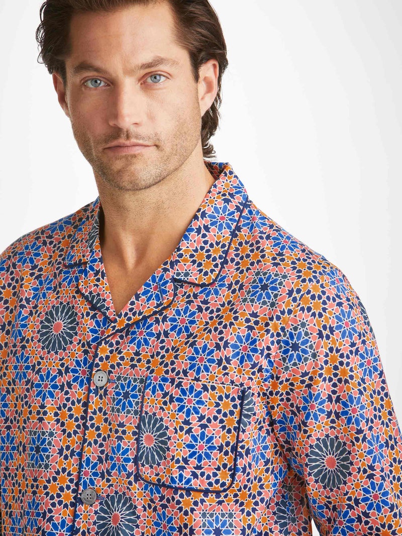 Men's Modern Fit Pyjamas Ledbury 69 Cotton Batiste Multi - 2