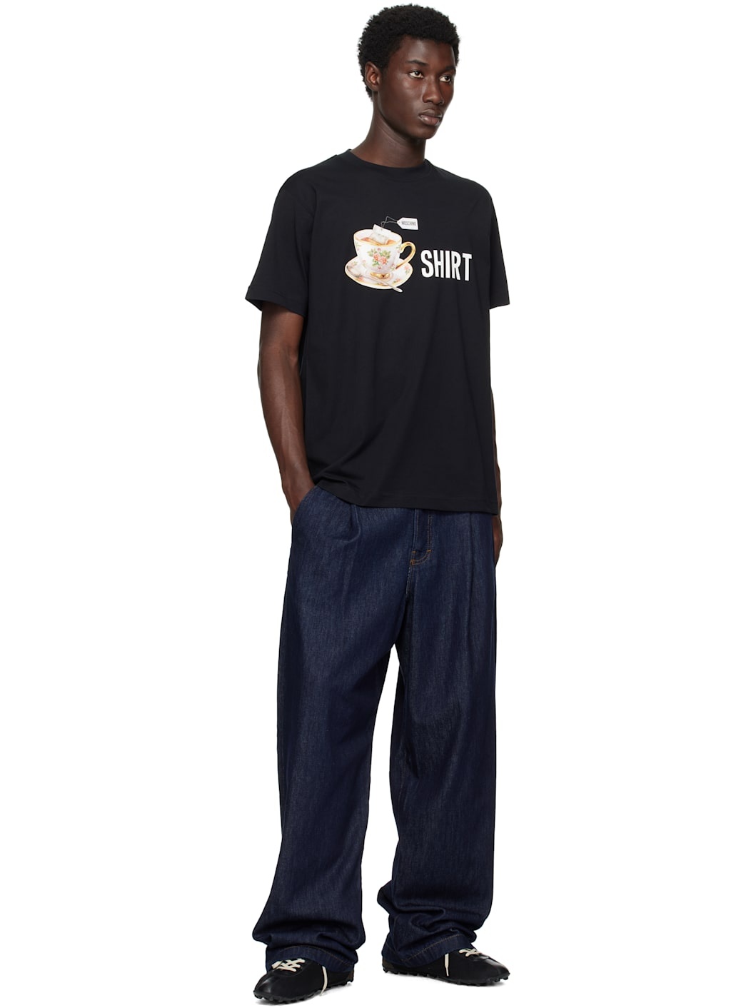 Black Printed Organic Cotton T-shirt - 4