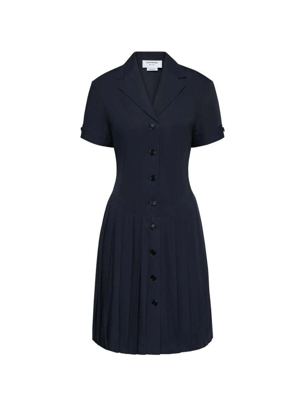 buttoned pleated midi dress - 1