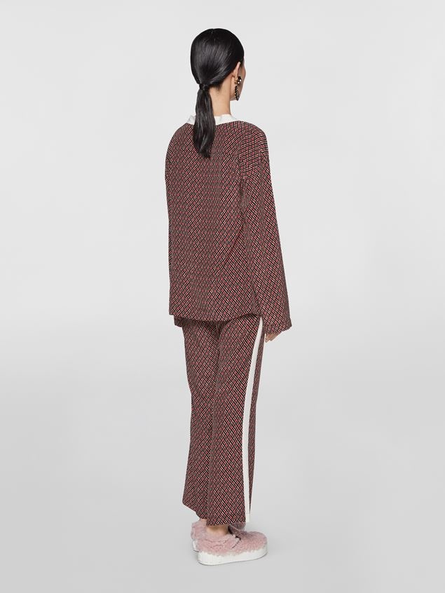 MICRO CHECK SILK CREPE PYJAMA TROUSERS - 3