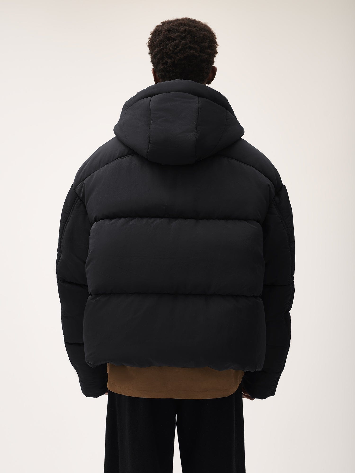 Men’s Flower-Warmth Recycled Nylon Puffer - Black - 3