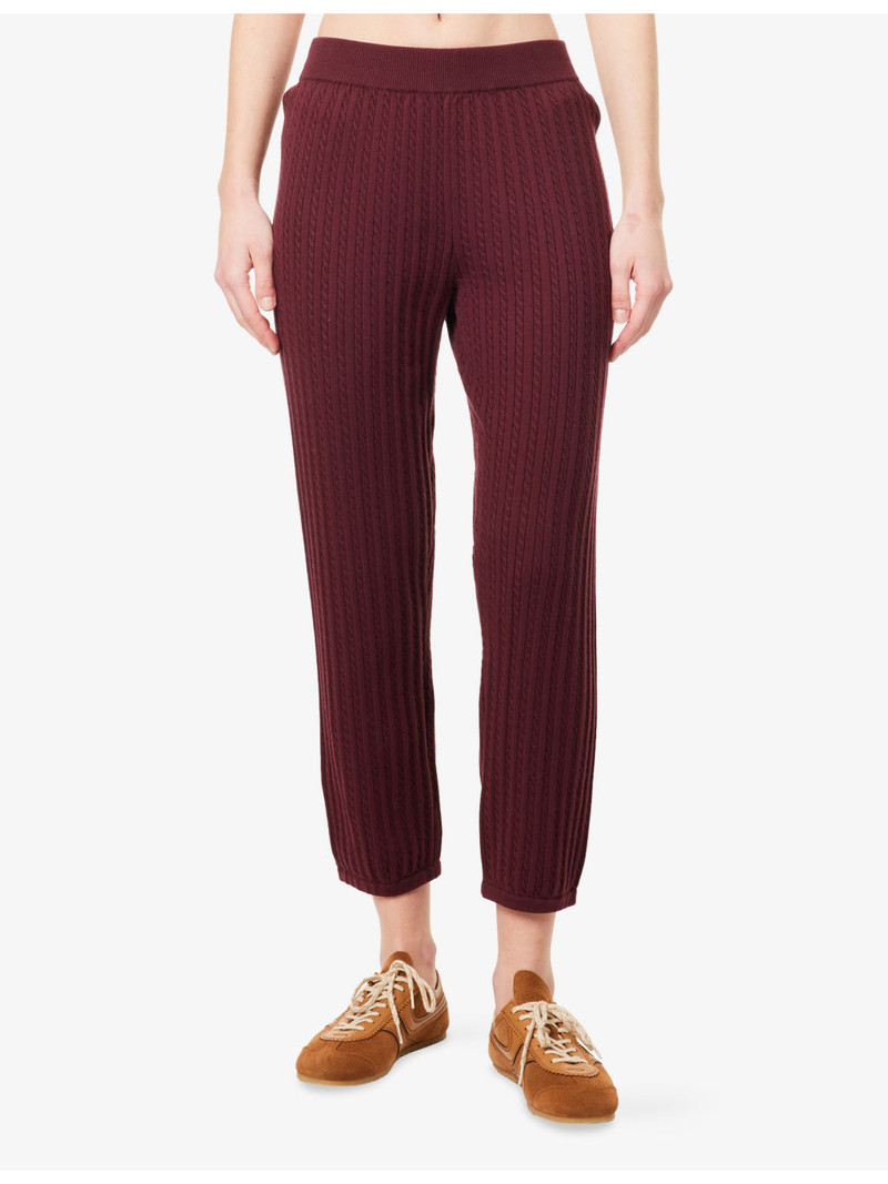 Cable-Knit Straight-Leg Cotton And Cashmere Trousers 3