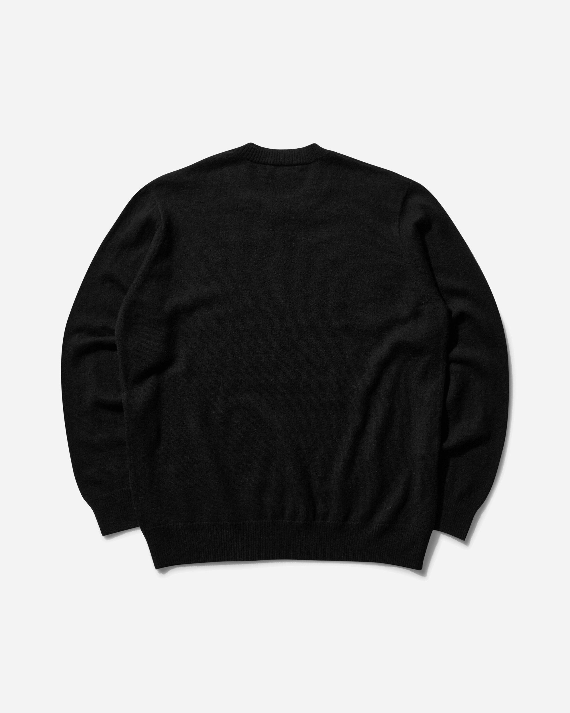 Men's Wool Knit Sweater Black - 2