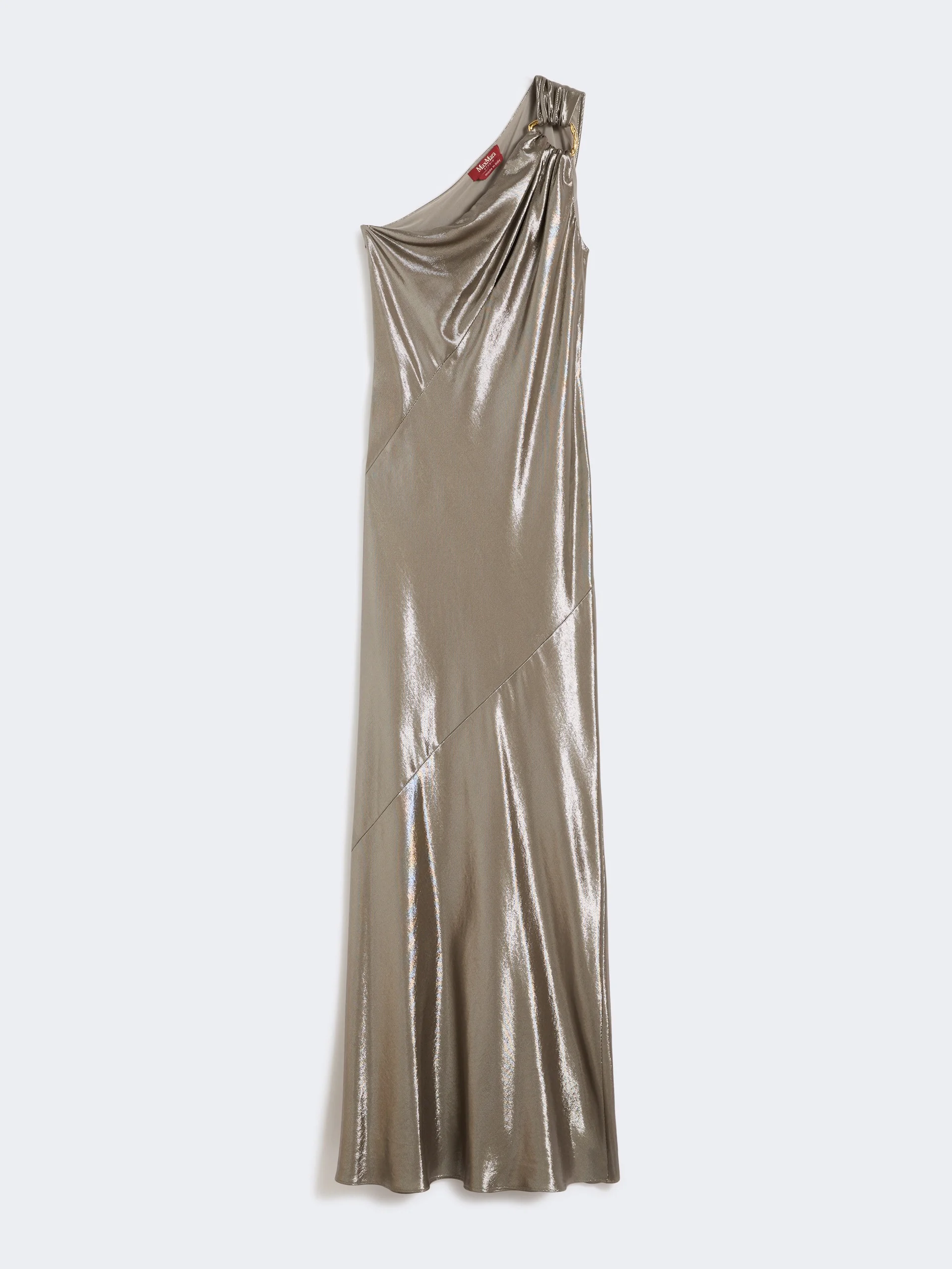 ODISSEA Lamé one-shoulder dress - MUD - 1