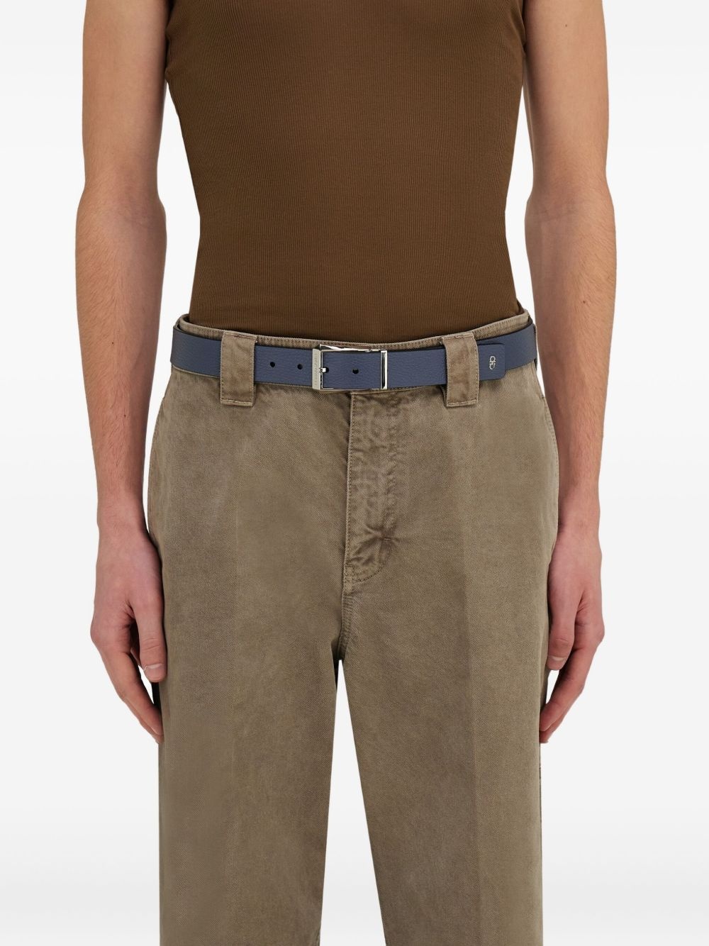 reversible leather belt - 3