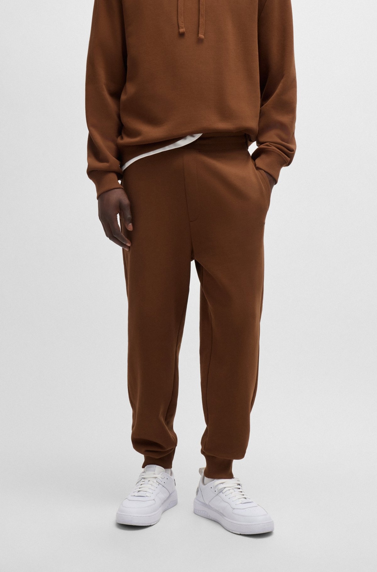 COTTON-TERRY TRACKSUIT BOTTOMS WITH LOGO PRINT - 2