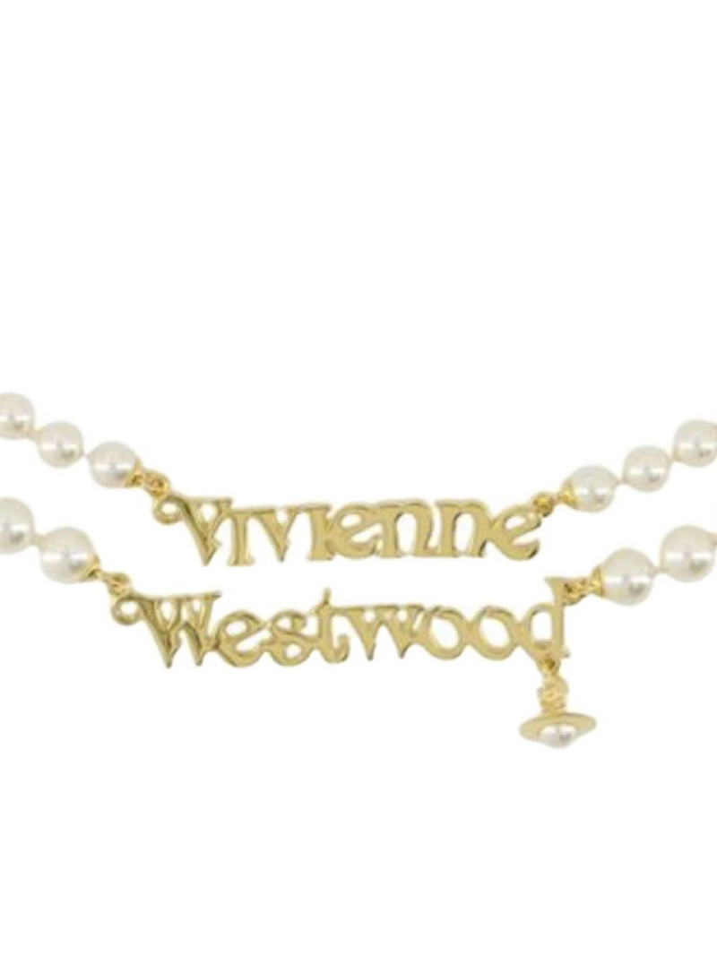 Vivienne Westwood pearl double-strand necklace outlook