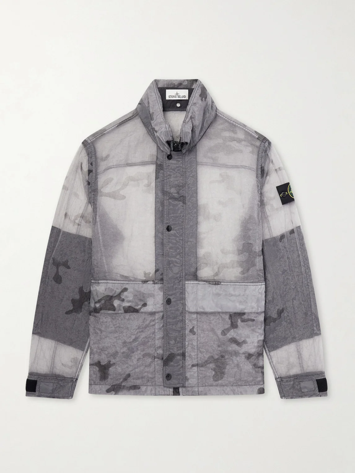 Camouflage-Print Shell Jacket - 1