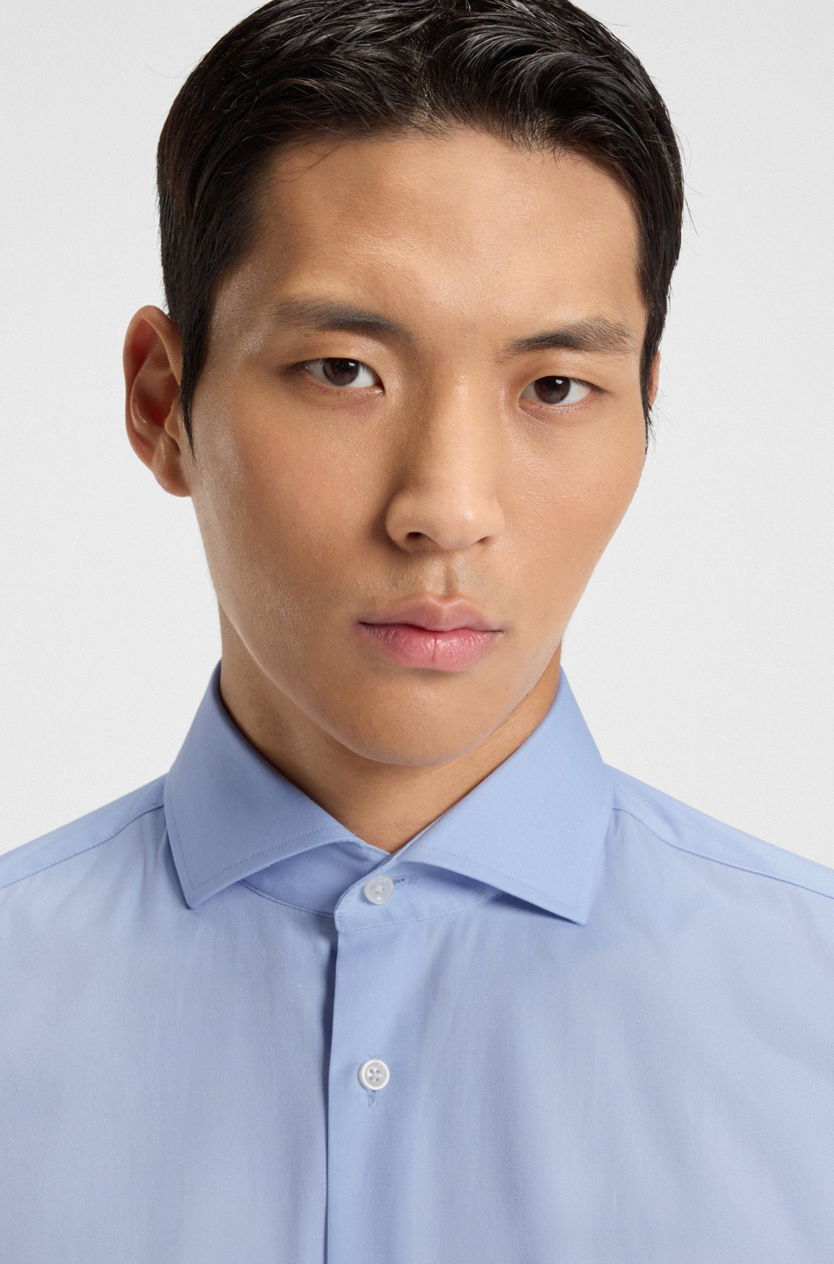 REGULAR-FIT SHIRT IN STRETCH-COTTON TWILL - 3