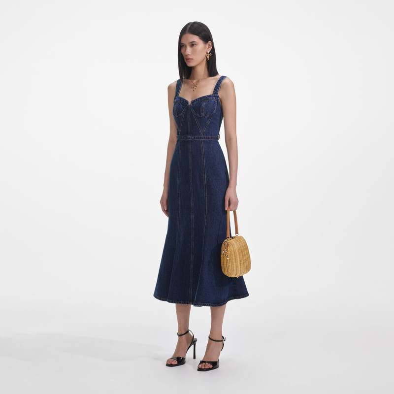 Denim Sweetheart Midi Dress 2