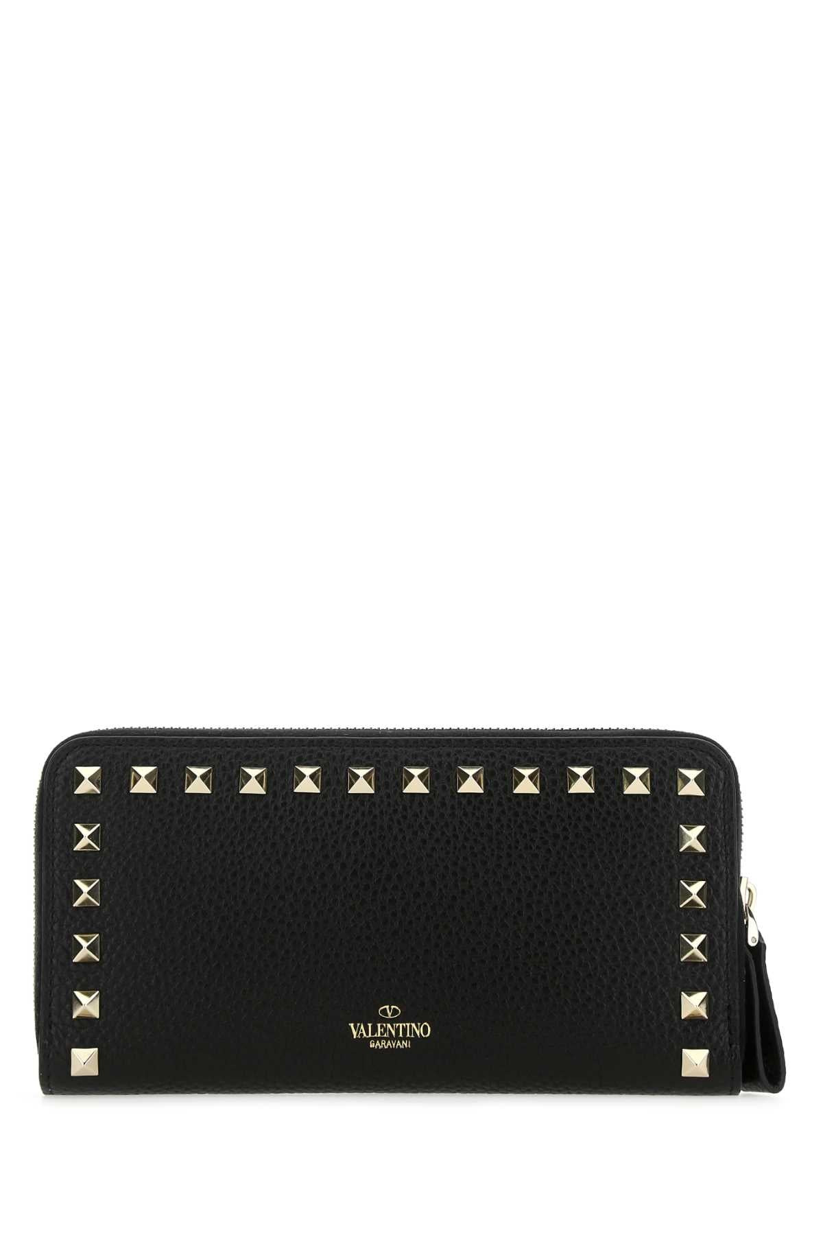 Valentino Garavani Women Black Leather Wallet - 3