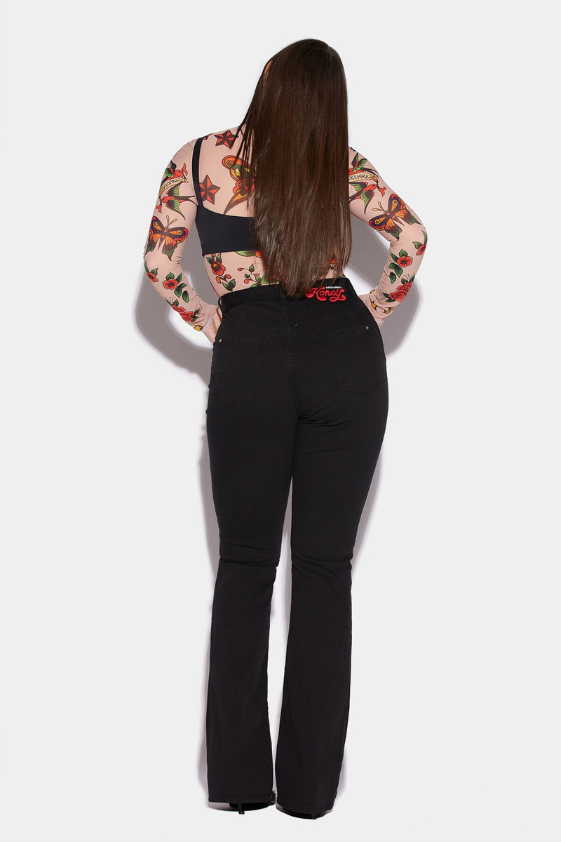 DSQUARED2 HONEY HIGH WAISTED FLARE JEANS outlook