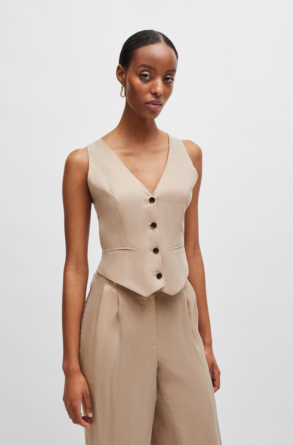 SLIM-FIT WAISTCOAT WITH CUT-OUT BACK - 2