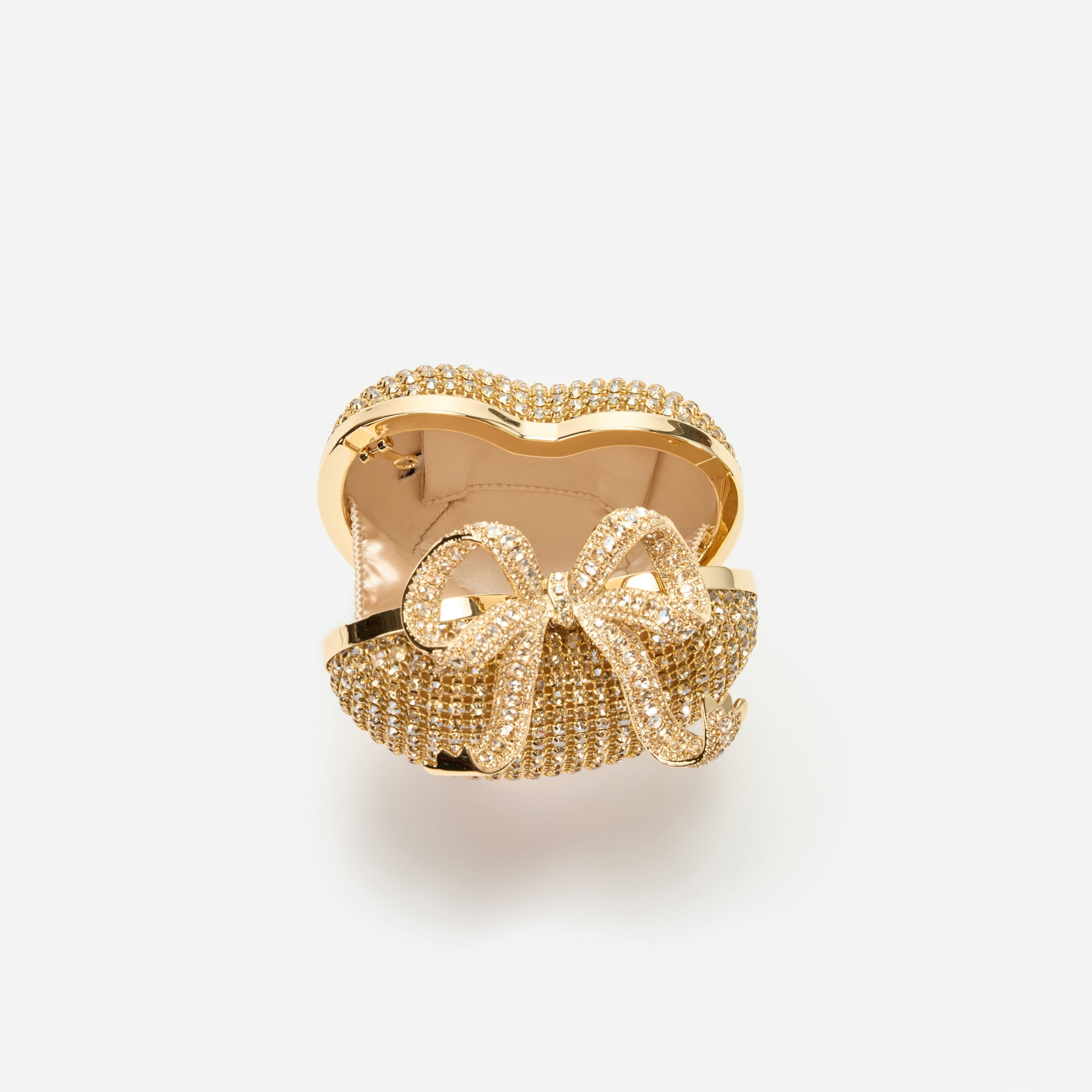 Gold Crystal Heart Clutch - 5