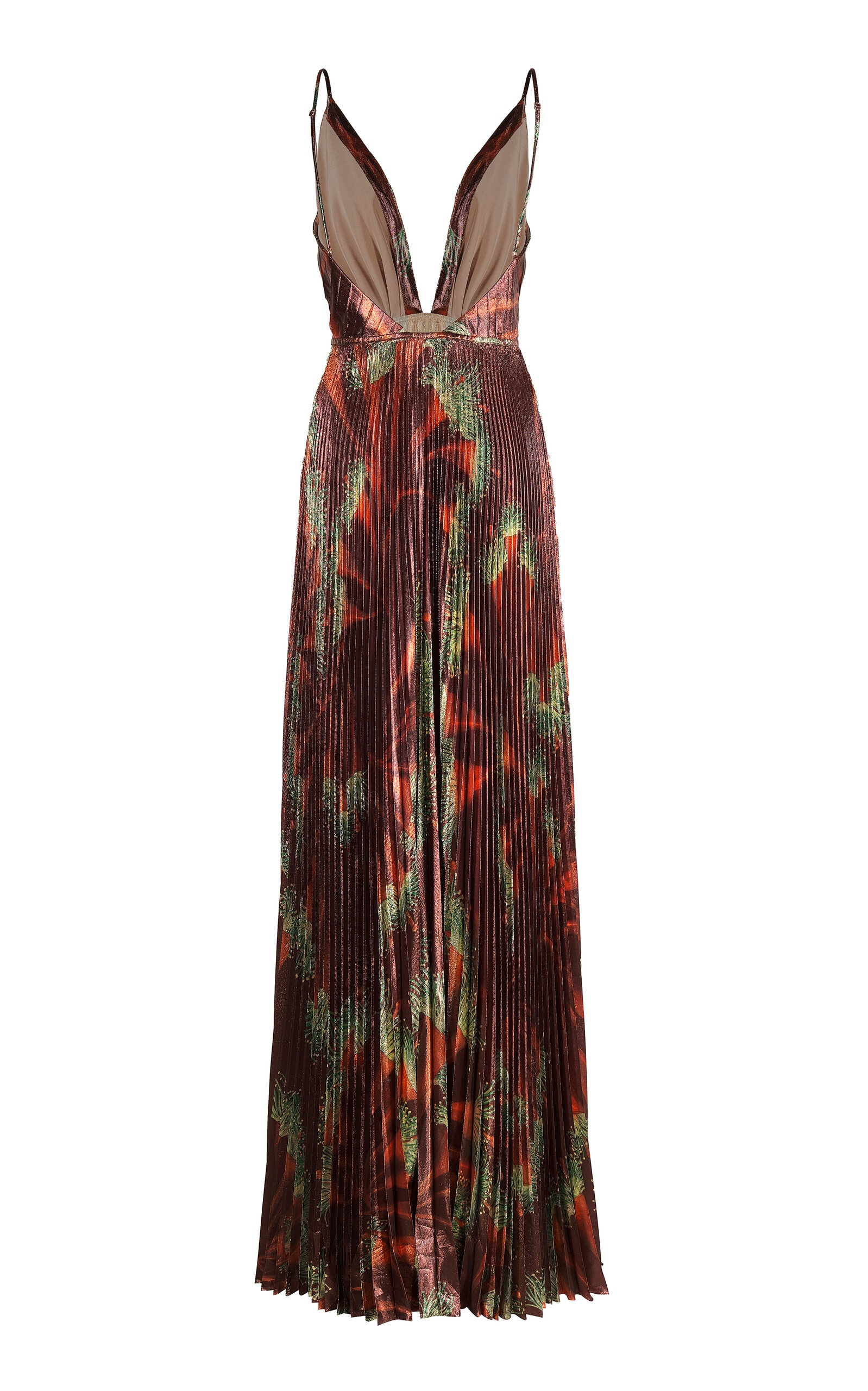 Western Gardens Pleated Maxi Dress multi - 14