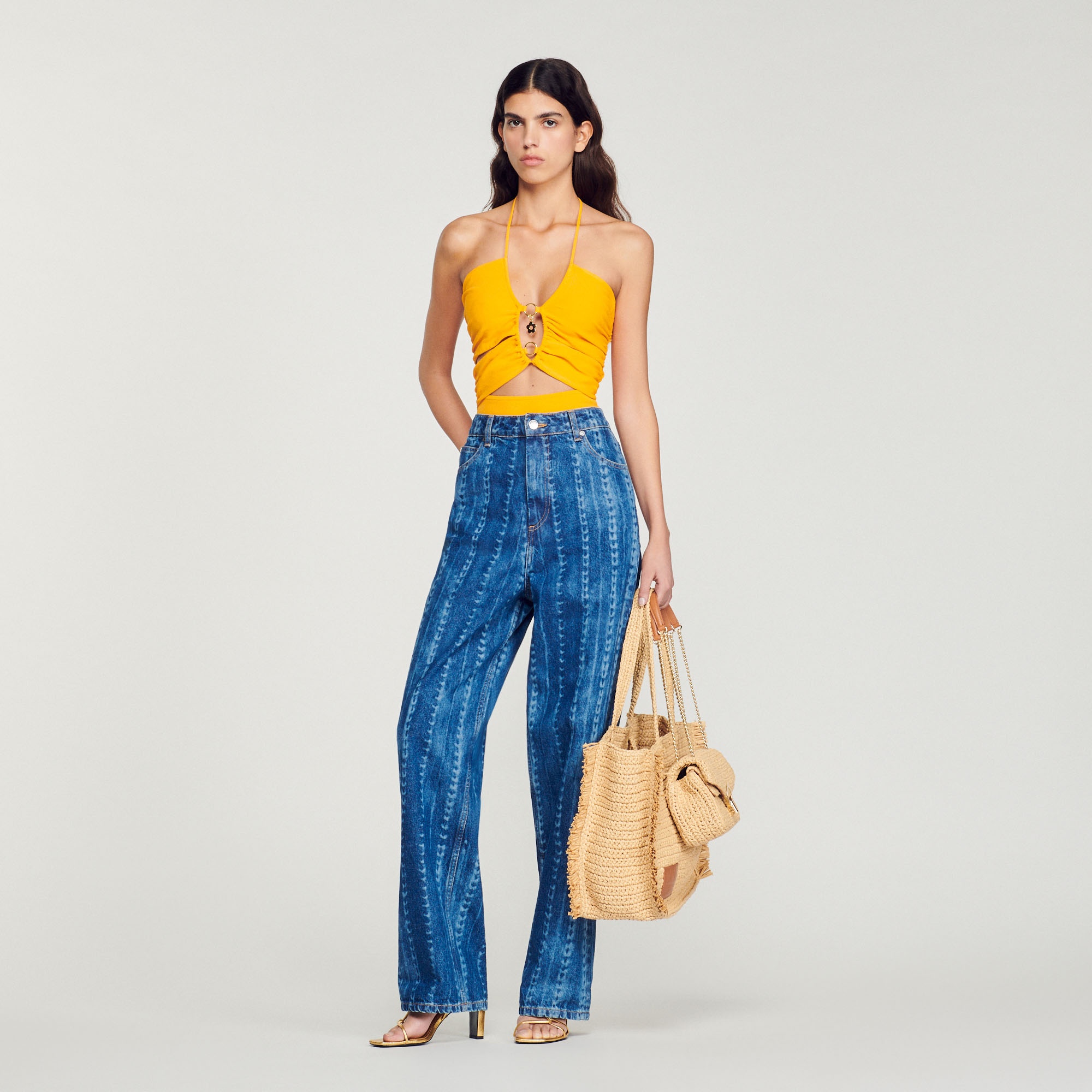 Faded patterned jeans - 2