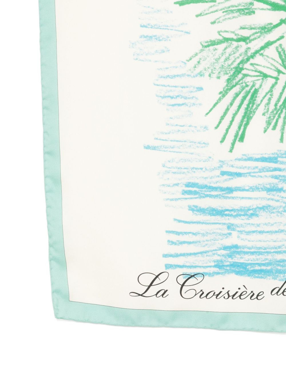 palm tree-print silk bandana - 2