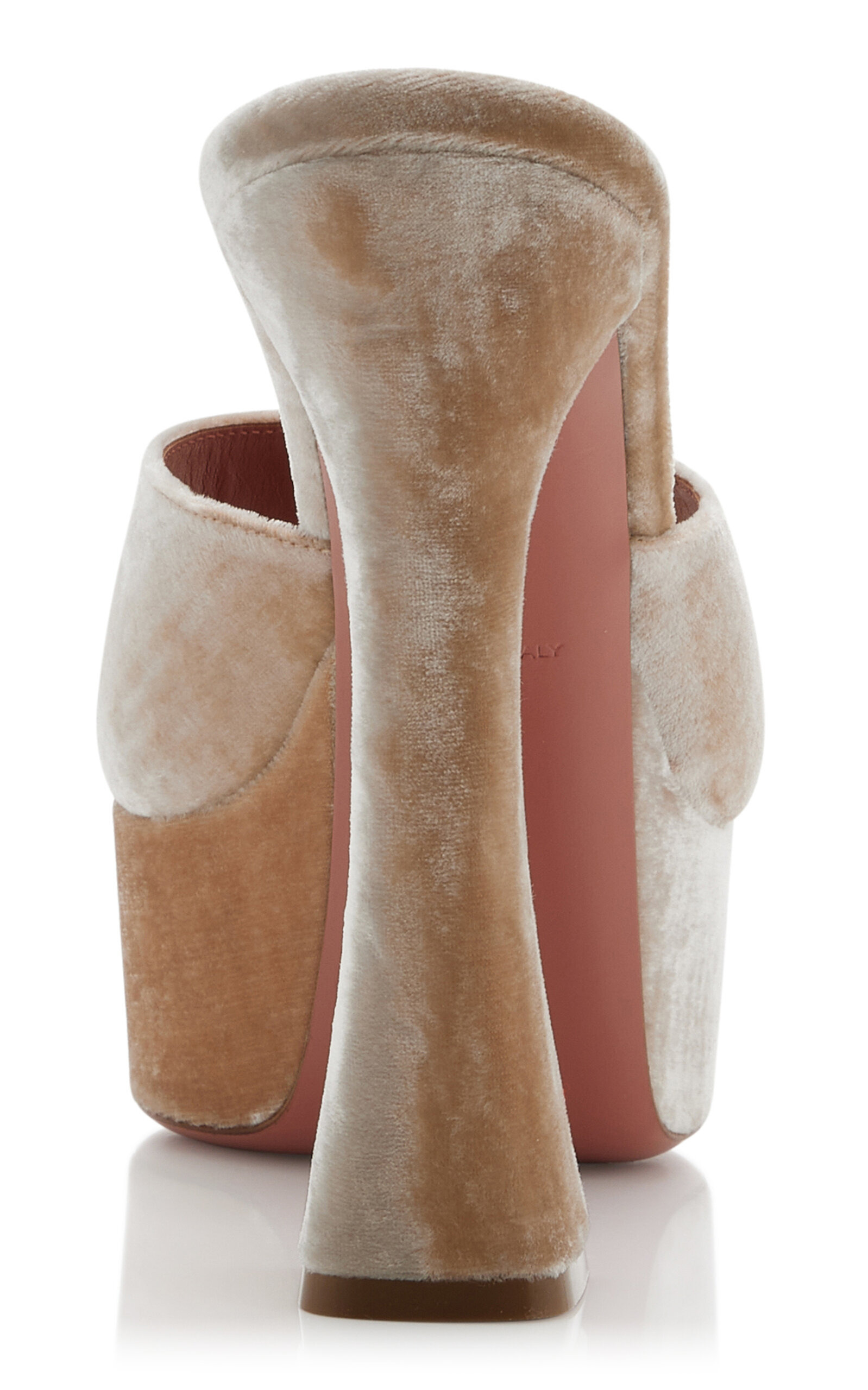 Dalida Velvet Platform Sandals neutral - 5