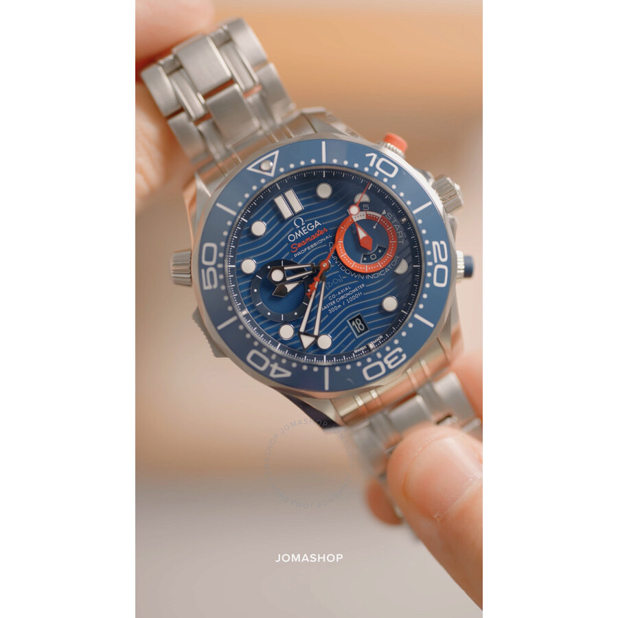Omega Seamaster Chronograph Automatic Chronometer Blue Dial Men's Watch 210.30.44.51.03.002 - 8