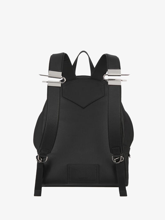 DOUBLE U BACKPACK IN GRAINED LEATHER - 4