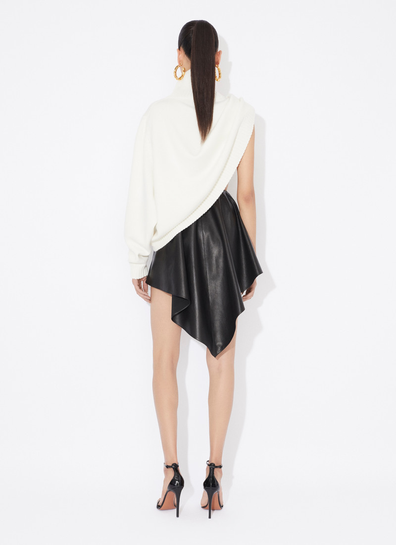Alaïa ASYMMETRICAL LEATHER SKIRT outlook