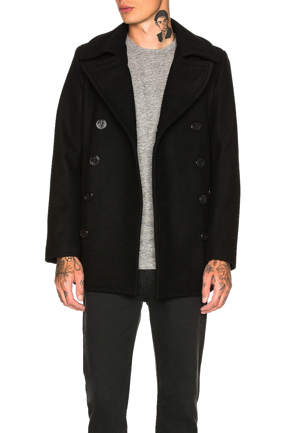 Slim Fit Peacoat - 3