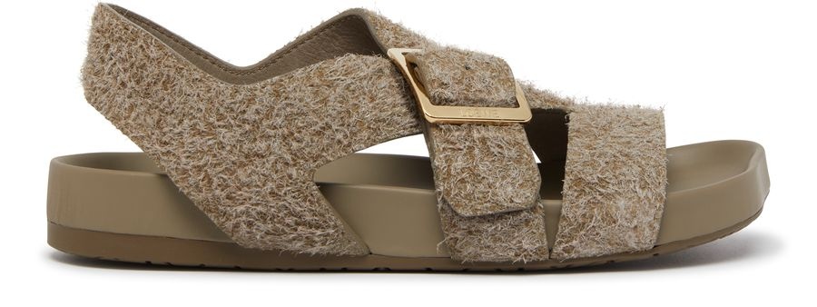 Ease flat sandals in brushed suede - 1