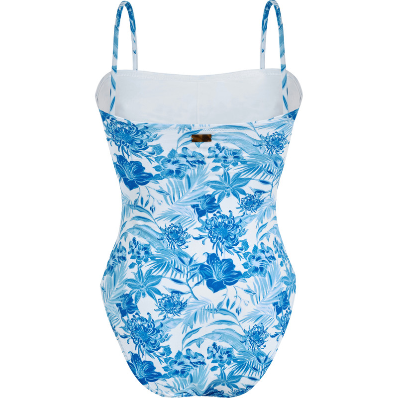 Women Bustier One-piece Swimsuit Tahiti Flowers 2