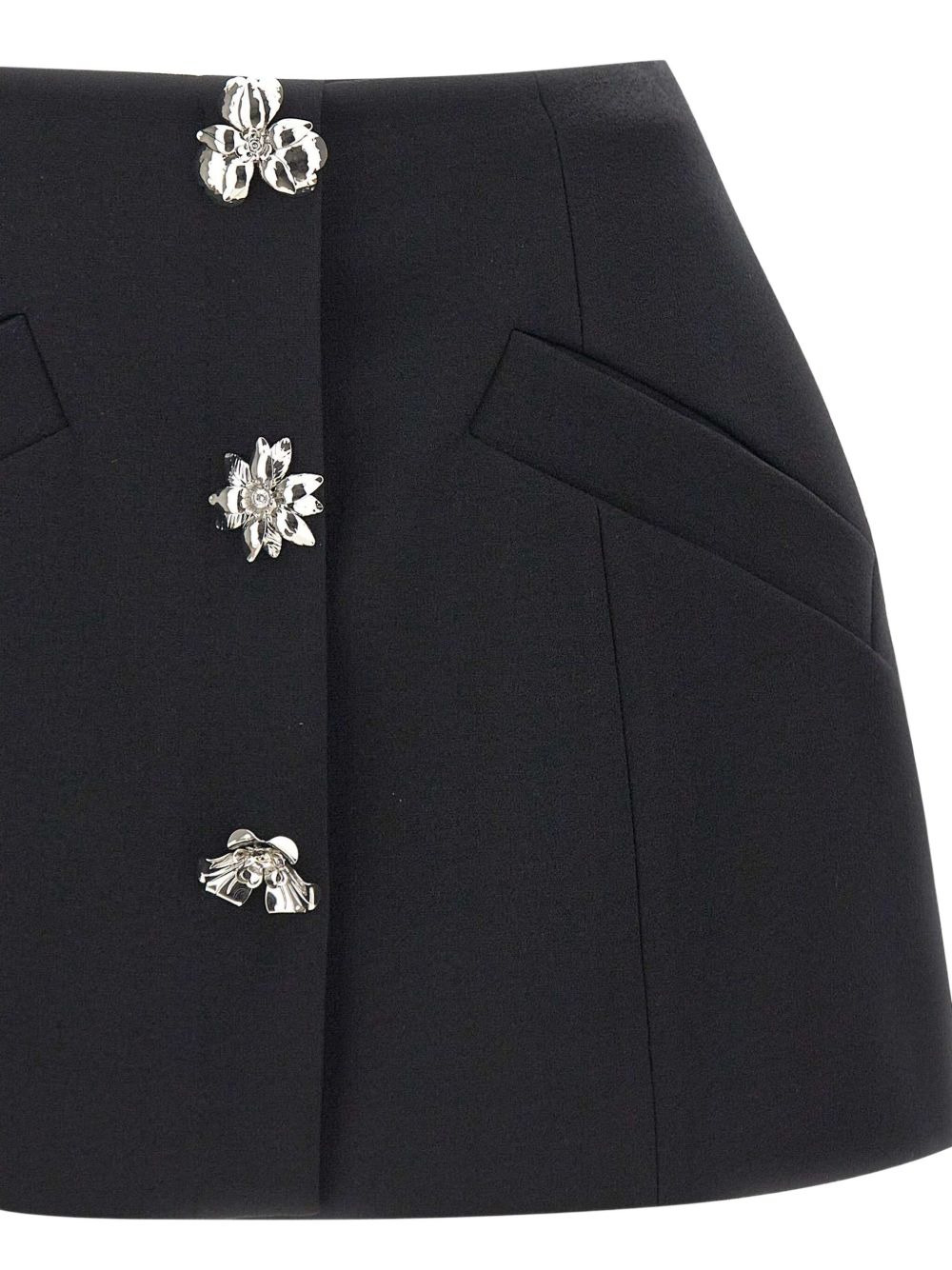 flower-embellished mini skirt - 5