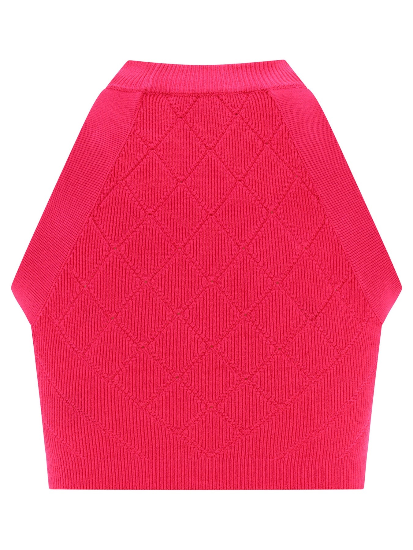 6-Buttons Tank Top Tops Fuchsia - 2