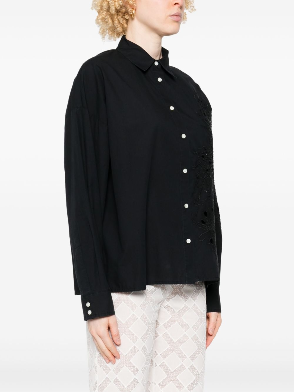 bead-embellished shirt - 3