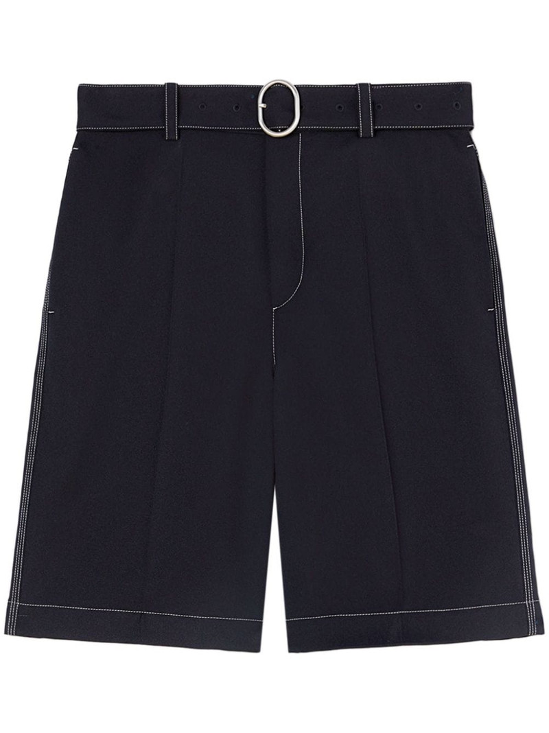 belted pleated shorts 1